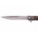 Briceag de vanatoare ideallstore®, mono blade, 21.5 cm, otel inoxidabil, maro, teaca piele inclusa