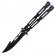 Briceag fluture ideallstore®, modern blade, otel inoxidabil, 22 cm, negru