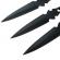 Set trei cutite de aruncat ideallstore®, anarchy way, otel inoxidabil, negru, 19 cm, teaca inclusa