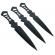 Set trei cutite de aruncat ideallstore®, anarchy way, otel inoxidabil, negru, 19 cm, teaca inclusa