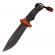 Cutit de vanatoare ideallstore®, survival king, 25 cm, otel inoxidabil, portocaliu, husa inclusa