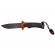Cutit de vanatoare ideallstore®, survival king, 25 cm, otel inoxidabil, portocaliu, husa inclusa