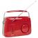 Radio retro fm portabil madison 15w cu functie bluetooth, aux - rosu