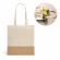 Sacosa din bumbac 100%, detalii iuta,  37 x 41 cm, manere 65 cm, gri
