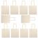 Set 10 bucati sacosa din bumbac 100%, 37 x 41 cm, manere 60 cm, gri