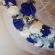 Tul pentru decor cristelnita, trandafiri sapun albastrii si albi, 230 cm