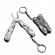 Cleste breloc multifunctional pliabil, 10 functii, gri