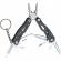 Cleste breloc multifunctional pliabil, 10 functii, gri