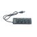 Hub usb cu 4 porturi, 10 cm, negru