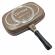 Tigaie dubla dessini grill dreptunghiulara, aluminiu, interior antiaderent, garnitura silicon, 36 cm, maro