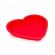 Formă de copt din silicon în formă de inimă - roșu
