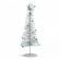 Brăduț metalic - ornament de crăciun - 28 cm - argintiu