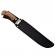 Cutit de vanatoare ideallstore®, wood specialist, 40.5 cm, otel inoxidabil, maro, husa inclusa
