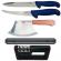 Set macelarie ideallstore®, satar, injunghiat, filetat, ascutitoare si suport magnetic, otel inoxidabil