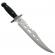 Cutit de vanatoare ideallstore®, unity blade, 36 cm, argintiu, teaca piele inclusa