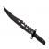 Cutit de vanatoare ideallstore®, goldur blade, 36 cm, negru, husa piele, cutit aruncat inclus