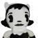 Jucarie de plus ideallstore® bendy and the ink machine, alice angel, 30 cm, negru