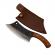 Set doua cutite macelarie ideallstore®, lucrate manual, destiny cooking, 26 cm, maner lemn, husa piele