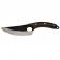 Set doua cutite macelarie ideallstore®, lucrate manual, fine cook, 27.5 cm, maro, teaca piele inclusa