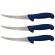 Set trei cutite de filetat ideallstore®, chef's knife, otel inoxidabil, 30 cm, albastru