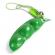 Set cinci jucarii antistres ideallstore®, pastaie de mazare, tip breloc, 6.5 cm, verde