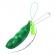 Set cinci jucarii antistres ideallstore®, pastaie de mazare, tip breloc, 6.5 cm, verde