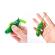 Set patru jucarii antistres ideallstore®, pastaie de mazare, tip breloc, 6.5 cm, verde