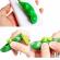 Set patru jucarii antistres ideallstore®, pastaie de mazare, tip breloc, 6.5 cm, verde