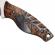 Cutit de vanatoare ideallstore®, stag call, 20 cm, bej, husa inclusa