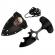 Cutit tactic de camping ideallstore®, broken death, 8 cm, negru, teaca inclusa