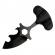 Cutit tactic de camping ideallstore®, broken death, 8 cm, negru, teaca inclusa