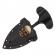 Cutit tactic de camping ideallstore®, broken death, 8 cm, negru, teaca inclusa