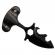 Cutit tactic de camping ideallstore®, broken death, 8 cm, negru, teaca inclusa