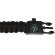 Bratara supravietuire ideallstore®, military surplus, paracord, 26 cm, negru