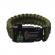 Bratara supravietuire ideallstore®, military surplus, paracord, 26 cm, verde