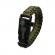 Bratara supravietuire ideallstore®, military surplus, paracord, 26 cm, verde