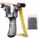 Prastie cu laser ideallstore®, sling king, plastic, 11.5 cm, cu boloboc, argintiu si 100 bile,7 mm