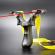 Prastie cu laser ideallstore®, sling king, plastic, 11.5 cm, cu boloboc, argintiu si 100 bile,7 mm