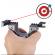 Set prastie cu laser ideallstore®, sling king, plastic, 11.5 cm, cu boloboc, argintiu si 200 bile metalice 7 mm