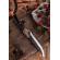 Cutit de bucatarie ideallstore®, dragon breath, otel inoxidabil, maner lemn, 33 cm, negru