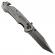 Briceag de vanatoare full metalic ideallstore®, future adventure, otel inoxidabil, 23 cm, argintiu