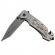 Briceag de vanatoare full metalic ideallstore®, future adventure, otel inoxidabil, 23 cm, argintiu