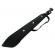 Maceta de vanatoare ideallstore®, survival heir, 58 cm, otel inoxidabil, negru, teaca inclusa