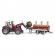 Tractor massey ferguson 7480 cu incarcator frontal si remorca pentru lemne bruder