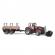 Tractor massey ferguson 7480 cu incarcator frontal si remorca pentru lemne bruder