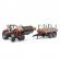 Tractor massey ferguson 7480 cu incarcator frontal si remorca pentru lemne bruder