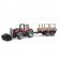 Tractor massey ferguson 7480 cu incarcator frontal si remorca pentru lemne bruder