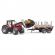 Tractor massey ferguson 7480 cu incarcator frontal si remorca pentru lemne bruder