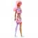 Papusa barbie fashionista cu par roz si picior protetic