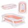 Cadita de baie cu dop de scurgere ecotoys ha-b27 - roz